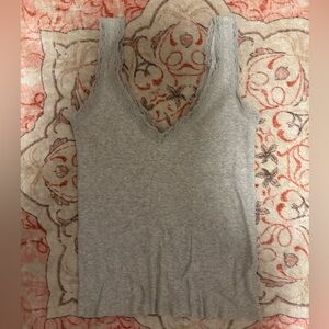 Brandy Melville Gray Lace Trim Cami